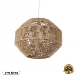 GLOBOSTAR® CAYMAN 00522 Boho Κρεμαστό Φωτιστικό Οροφής με Ντουί 1 x E27 AC 220-240V IP20 - Μπεζ - Μ40 x Π40 x Υ30cm GLOBOSTAR® CAYMAN 00522 Boho Κρεμαστό Φωτιστικό Οροφής με Ντουί 1 x E27 AC 220-240V IP20 - Μπεζ - Μ40 x Π40 x Υ30cm