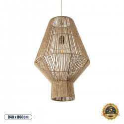 GLOBOSTAR® CAYMAN 01853 Boho Κρεμαστό Φωτιστικό Οροφής με Ντουί 1 x E27 AC 220-240V IP20 - Μπεζ - Μ40 x Π40 x Υ60cm GLOBOSTAR® CAYMAN 01853 Boho Κρεμαστό Φωτιστικό Οροφής με Ντουί 1 x E27 AC 220-240V IP20 - Μπεζ - Μ40 x Π40 x Υ60cm