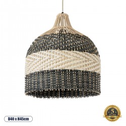 GLOBOSTAR® BARBADOS 01944 Boho Κρεμαστό Φωτιστικό Οροφής με Ντουί 1 x E27 AC 220-240V IP20 - Μπεζ & Λαδί - Μ40 x Π40 x Υ45cm GLOBOSTAR® BARBADOS 01944 Boho Κρεμαστό Φωτιστικό Οροφής με Ντουί 1 x E27 AC 220-240V IP20 - Μπεζ & Λαδί - Μ40 x Π40 x Υ45cm