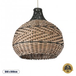 GLOBOSTAR® SEYCHELLES 01948 Boho Κρεμαστό Φωτιστικό Οροφής με Ντουί 1 x E27 AC 220-240V IP20 - Καφέ & Λαδί - Μ40 x Π40 x Υ40cm GLOBOSTAR® SEYCHELLES 01948 Boho Κρεμαστό Φωτιστικό Οροφής με Ντουί 1 x E27 AC 220-240V IP20 - Καφέ & Λαδί - Μ40 x Π40 x Υ40cm
