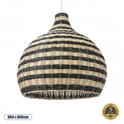 GLOBOSTAR® JAMAICA 01955 Boho Κρεμαστό Φωτιστικό Οροφής με Ντουί 1 x E27 AC 220-240V IP20 - Μπεζ & Λαδί - Μ60 x Π60 x Υ60cm GLOBOSTAR® JAMAICA 01955 Boho Κρεμαστό Φωτιστικό Οροφής με Ντουί 1 x E27 AC 220-240V IP20 - Μπεζ & Λαδί - Μ60 x Π60 x Υ60cm
