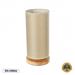 GloboStar® VALVERDE 02040 Boho Επιτραπέζιο Φωτιστικό Πορτατίφ Μονόφωτο 1 x E27 IP20 Μπεζ Ξύλο με Μπεζ Ύφασμα - Μ15 x Π15 x Υ30cm GloboStar® VALVERDE 02040 Boho Επιτραπέζιο Φωτιστικό Πορτατίφ Μονόφωτο 1 x E27 IP20 Μπεζ Ξύλο με Μπεζ Ύφασμα - Μ15 x Π15 x Υ30cm
