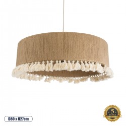 GLOBOSTAR® PUERTORICO 02095 Boho Κρεμαστό Φωτιστικό Οροφής με Ντουί 3 x E27 AC 220-240V IP20 - Μπεζ - Μ80 x Π80 x Υ27cm GLOBOSTAR® PUERTORICO 02095 Boho Κρεμαστό Φωτιστικό Οροφής με Ντουί 3 x E27 AC 220-240V IP20 - Μπεζ - Μ80 x Π80 x Υ27cm