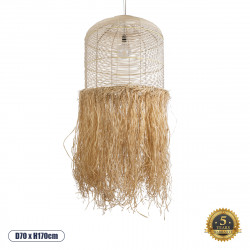 GLOBOSTAR® BASSETERRE 02163 Boho Κρεμαστό Φωτιστικό Οροφής με Ντουί 1 x E27 AC 220-240V IP20 - Μπεζ & Καφέ - Μ70 x Π70 x Υ170cm GLOBOSTAR® BASSETERRE 02163 Boho Κρεμαστό Φωτιστικό Οροφής με Ντουί 1 x E27 AC 220-240V IP20 - Μπεζ & Καφέ - Μ70 x Π70 x Υ170cm