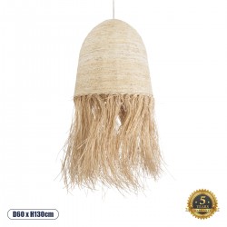 GLOBOSTAR® AREMBEPE 02179 Boho Κρεμαστό Φωτιστικό Οροφής με Ντουί 1 x E27 AC 220-240V IP20 - Μπεζ - Μ60 x Π60 x Υ130cm GLOBOSTAR® AREMBEPE 02179 Boho Κρεμαστό Φωτιστικό Οροφής με Ντουί 1 x E27 AC 220-240V IP20 - Μπεζ - Μ60 x Π60 x Υ130cm
