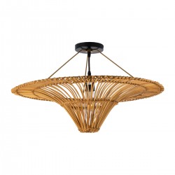 GLOBOSTAR® PALERMO 02308 Boho Φωτιστικό Οροφής με Ντουί 1 x E27 AC 220-240V IP20 - Καφέ - Μ60 x Π60 x Υ36cm GLOBOSTAR® PALERMO 02308 Boho Φωτιστικό Οροφής με Ντουί 1 x E27 AC 220-240V IP20 - Καφέ - Μ60 x Π60 x Υ36cm