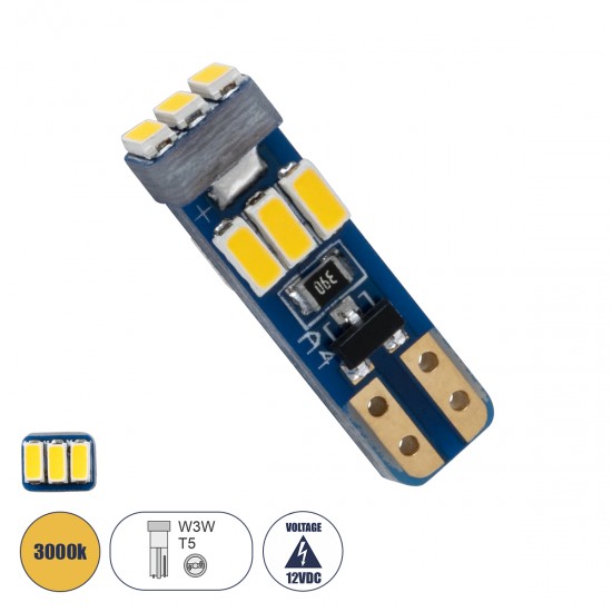 GloboStar® T5 81468 Λάμπα Αυτοκινήτου LED 9xSMD3014 0.25W 30lm 360° DC 12-16V IP20 Μ0.5 x Π0.4 x Υ1.8cm Θερμό Λευκό 3000K GloboStar® T5 81468 Λάμπα Αυτοκινήτου LED 9xSMD3014 0.25W 30lm 360° DC 12-16V IP20 Μ0.5 x Π0.4 x Υ1.8cm Θερμό Λευκό 3000K