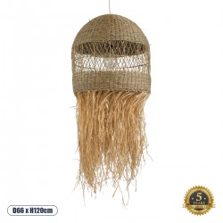 GLOBOSTAR® SAINTLUCIA 02161 Boho Κρεμαστό Φωτιστικό Οροφής με Ντουί 1 x E27 AC 220-240V IP20 - Μπεζ - Μ66 x Π66 x Υ120cm GLOBOSTAR® SAINTLUCIA 02161 Boho Κρεμαστό Φωτιστικό Οροφής με Ντουί 1 x E27 AC 220-240V IP20 - Μπεζ - Μ66 x Π66 x Υ120cm