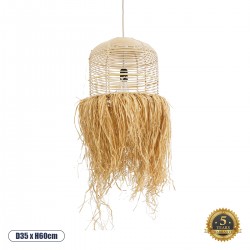 GLOBOSTAR® BASSETERRE 02162 Boho Κρεμαστό Φωτιστικό Οροφής με Ντουί 1 x E27 AC 220-240V IP20 - Μπεζ - Μ35 x Π35 x Υ60cm GLOBOSTAR® BASSETERRE 02162 Boho Κρεμαστό Φωτιστικό Οροφής με Ντουί 1 x E27 AC 220-240V IP20 - Μπεζ - Μ35 x Π35 x Υ60cm