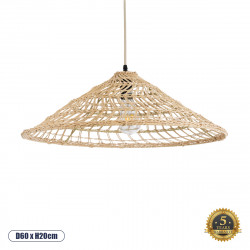 GLOBOSTAR® KAIA 02346 Boho Κρεμαστό Φωτιστικό Οροφής με Ντουί 1 x E27 AC 220-240V IP20 - Μπεζ - Μ60 x Π60 x Υ20cm GLOBOSTAR® KAIA 02346 Boho Κρεμαστό Φωτιστικό Οροφής με Ντουί 1 x E27 AC 220-240V IP20 - Μπεζ - Μ60 x Π60 x Υ20cm