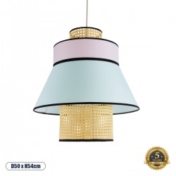 GLOBOSTAR® SAIGE 01920 Boho Κρεμαστό Φωτιστικό Οροφής με Ντουί 1 x E27 AC 220-240V IP20 - Πολύχρωμο - Μ50 x Π50 x Υ54cm GLOBOSTAR® SAIGE 01920 Boho Κρεμαστό Φωτιστικό Οροφής με Ντουί 1 x E27 AC 220-240V IP20 - Πολύχρωμο - Μ50 x Π50 x Υ54cm