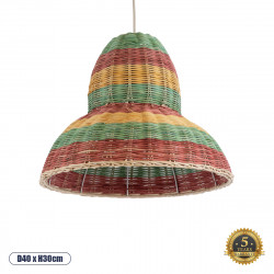 GLOBOSTAR® CABALLEROS 02057 Boho Κρεμαστό Φωτιστικό Οροφής με Ντουί 1 x E27 AC 220-240V IP20 - Πολύχρωμο - Μ40 x Π40 x Υ30cm GLOBOSTAR® CABALLEROS 02057 Boho Κρεμαστό Φωτιστικό Οροφής με Ντουί 1 x E27 AC 220-240V IP20 - Πολύχρωμο - Μ40 x Π40 x Υ30cm