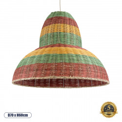GLOBOSTAR® CABALLEROS 02058 Boho Κρεμαστό Φωτιστικό Οροφής με Ντουί 1 x E27 AC 220-240V IP20 - Πολύχρωμο - Μ70 x Π70 x Υ60cm GLOBOSTAR® CABALLEROS 02058 Boho Κρεμαστό Φωτιστικό Οροφής με Ντουί 1 x E27 AC 220-240V IP20 - Πολύχρωμο - Μ70 x Π70 x Υ60cm