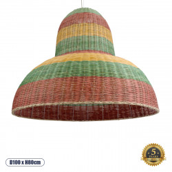 GLOBOSTAR® CABALLEROS 02059 Boho Κρεμαστό Φωτιστικό Οροφής με Ντουί 1 x E27 AC 220-240V IP20 - Πολύχρωμο - Μ100 x Π100 x Υ80cm GLOBOSTAR® CABALLEROS 02059 Boho Κρεμαστό Φωτιστικό Οροφής με Ντουί 1 x E27 AC 220-240V IP20 - Πολύχρωμο - Μ100 x Π100 x Υ80cm