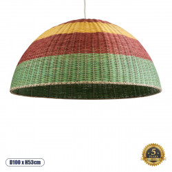 GLOBOSTAR® CABALLEROS 02062 Boho Κρεμαστό Φωτιστικό Οροφής με Ντουί 1 x E27 AC 220-240V IP20 - Πολύχρωμο - Μ100 x Π100 x Υ53cm GLOBOSTAR® CABALLEROS 02062 Boho Κρεμαστό Φωτιστικό Οροφής με Ντουί 1 x E27 AC 220-240V IP20 - Πολύχρωμο - Μ100 x Π100 x Υ53cm