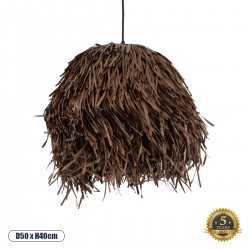 GLOBOSTAR® GUADELOUPE 02293 Boho Κρεμαστό Φωτιστικό Οροφής με Ντουί 1 x E27 AC 220-240V IP20 - Καφέ - Μ50 x Π50 x Υ40cm GLOBOSTAR® GUADELOUPE 02293 Boho Κρεμαστό Φωτιστικό Οροφής με Ντουί 1 x E27 AC 220-240V IP20 - Καφέ - Μ50 x Π50 x Υ40cm
