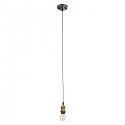 GLOBOSTAR® SUSPENS 115105 Vintage Κρεμαστό Φωτιστικό Οροφής με Ντουί 1 x E27 AC 220-240V IP20 - Χρυσό & Καφέ - Μ10 x Π10 x Y108.7cm GLOBOSTAR® SUSPENS 115105 Vintage Κρεμαστό Φωτιστικό Οροφής με Ντουί 1 x E27 AC 220-240V IP20 - Χρυσό & Καφέ - Μ10 x Π10 x Y108.7cm