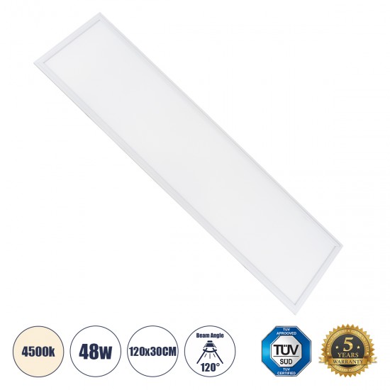 GloboStar® 60213-1 Χωνευτό LED Panel Milky Super Slim 120x30cm 48W 4560lm 120° CRI≥80Ra UGR<19 AC 220-240V IP20 Μ120 x Π30 x Υ1.5cm - Φυσικό Λευκό 4500K - TÜV Certified Driver - 5 Χρόνια Εγγύηση GloboStar® 60213-1 Χωνευτό LED Panel Milky Super Slim 120x30cm 48W 4560lm 120° CRI≥80Ra UGR<19 AC 220-240V IP20 Μ120 x Π30 x Υ1.5cm - Φυσικό Λευκό 4500K - TÜV Certified Driver - 5 Χρόνια Εγγύηση