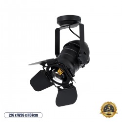GLOBOSTAR® DETROIT 01372 Vintage Φωτιστικό Οροφής με Ντουί 1 x E27 AC 220-240V IP20 - Μαύρο - Μ26 x Π26 x Υ37cm GLOBOSTAR® DETROIT 01372 Vintage Φωτιστικό Οροφής με Ντουί 1 x E27 AC 220-240V IP20 - Μαύρο - Μ26 x Π26 x Υ37cm
