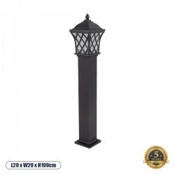 GloboStar® SHELTER 01400 Vintage Φωτιστικό Κολωνάκι Κήπου Μονόφωτο 1 x E27 Καφέ Μεταλλικό Πλέγμα L19 x W19 x H100cm GloboStar® SHELTER 01400 Vintage Φωτιστικό Κολωνάκι Κήπου Μονόφωτο 1 x E27 Καφέ Μεταλλικό Πλέγμα L19 x W19 x H100cm