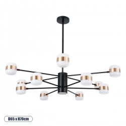 GLOBOSTAR® ORNATE 01553 Μοντέρνο Φωτιστικό Οροφής LED 104W 8320lm 360° AC 220-240V IP20 Φυσικό Λευκό 4500K - Lumileds SMD Chip - Μαύρο & Χάλκινο - Μ65 x Π65 x Υ70cm - 2 Χρόνια Εγγύηση GLOBOSTAR® ORNATE 01553 Μοντέρνο Φωτιστικό Οροφής LED 104W 8320lm 360° AC 220-240V IP20 Φυσικό Λευκό 4500K - Lumileds SMD Chip - Μαύρο & Χάλκινο - Μ65 x Π65 x Υ70cm - 2 Χρόνια Εγγύηση