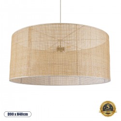 GLOBOSTAR® YOTTO 01823 Boho Κρεμαστό Φωτιστικό Οροφής με Ντουί 3 x E27 AC 220-240V IP20 - Μπεζ - Μ90 x Π90 x Υ40cm GLOBOSTAR® YOTTO 01823 Boho Κρεμαστό Φωτιστικό Οροφής με Ντουί 3 x E27 AC 220-240V IP20 - Μπεζ - Μ90 x Π90 x Υ40cm