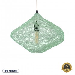GLOBOSTAR® KENTUCKY 01864 Vintage Κρεμαστό Φωτιστικό Οροφής με Ντουί 1 x E27 AC 220-240V IP20 - Τιρκουάζ - Μ40 x Π40 x Υ30cm GLOBOSTAR® KENTUCKY 01864 Vintage Κρεμαστό Φωτιστικό Οροφής με Ντουί 1 x E27 AC 220-240V IP20 - Τιρκουάζ - Μ40 x Π40 x Υ30cm