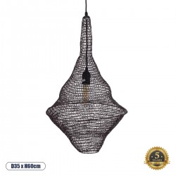 GLOBOSTAR® KENTUCKY 01872 Vintage Κρεμαστό Φωτιστικό Οροφής με Ντουί 1 x E27 AC 220-240V IP20 - Καφέ - Μ35 x Π35 x Υ60cm GLOBOSTAR® KENTUCKY 01872 Vintage Κρεμαστό Φωτιστικό Οροφής με Ντουί 1 x E27 AC 220-240V IP20 - Καφέ - Μ35 x Π35 x Υ60cm