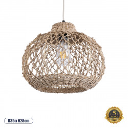 GLOBOSTAR® ECUADOR 02115 Boho Κρεμαστό Φωτιστικό Οροφής με Ντουί 1 x E27 AC 220-240V IP20 - Μπεζ - Μ35 x Π35 x Υ28cm GLOBOSTAR® ECUADOR 02115 Boho Κρεμαστό Φωτιστικό Οροφής με Ντουί 1 x E27 AC 220-240V IP20 - Μπεζ - Μ35 x Π35 x Υ28cm