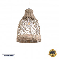 GLOBOSTAR® ECUADOR 02118 Boho Κρεμαστό Φωτιστικό Οροφής με Ντουί 1 x E27 AC 220-240V IP20 - Μπεζ - Μ25 x Π25 x Υ35cm GLOBOSTAR® ECUADOR 02118 Boho Κρεμαστό Φωτιστικό Οροφής με Ντουί 1 x E27 AC 220-240V IP20 - Μπεζ - Μ25 x Π25 x Υ35cm