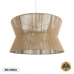 GLOBOSTAR® BISBEE 02205 Boho Κρεμαστό Φωτιστικό Οροφής με Ντουί 1 x E27 AC 220-240V IP20 - Μπεζ - Μ80 x Π80 x Υ48cm GLOBOSTAR® BISBEE 02205 Boho Κρεμαστό Φωτιστικό Οροφής με Ντουί 1 x E27 AC 220-240V IP20 - Μπεζ - Μ80 x Π80 x Υ48cm