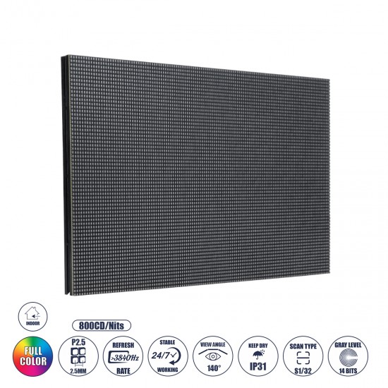 GLOBOSTAR® LUXCORE 41029 Module για Οθόνες LED Video Wall 32x16cm 128x64px P2.5 LED 35W 3840Hz 8192 Dots ≥1800cd/㎡ Nits DC 5V Εσωτερικού Χώρου IP31 Full Color S1/32 14Bits - Kinglight SMD2121 - Μ32 x Π1.5 x Υ16cm - 2 Χρόνια Εγγύηση GLOBOSTAR® LUXCORE 41029 Module για Οθόνες LED Video Wall 32x16cm 128x64px P2.5 LED 35W 3840Hz 8192 Dots ≥1800cd/㎡ Nits DC 5V Εσωτερικού Χώρου IP31 Full Color S1/32 14Bits - Kinglight SMD2121 - Μ32 x Π1.5 x Υ16cm - 2 Χρόνια Εγγύηση
