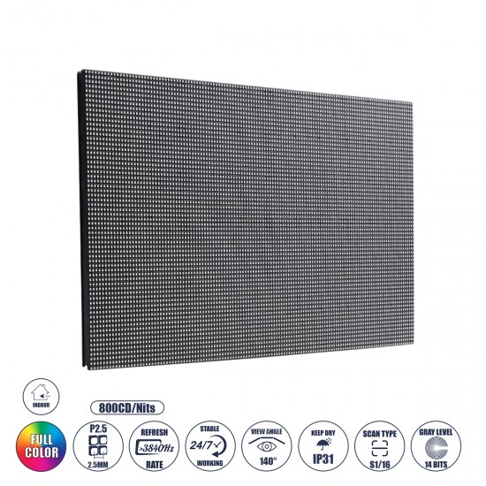 GLOBOSTAR® STANDWALL 41055 Module για Οθόνες LED Video Wall 32x16cm 128x64px P2.5 LED 35W 3840Hz 8192 Dots ≥5000cd/㎡ Nits DC 5V Εξωτερικού Χώρου IP65 Full Color S1/16 14Bits - Kinglight SMD1415 - Μ32 x Π1.3 x Υ16cm - 2 Χρόνια Εγγύηση GLOBOSTAR® STANDWALL 41055 Module για Οθόνες LED Video Wall 32x16cm 128x64px P2.5 LED 35W 3840Hz 8192 Dots ≥5000cd/㎡ Nits DC 5V Εξωτερικού Χώρου IP65 Full Color S1/16 14Bits - Kinglight SMD1415 - Μ32 x Π1.3 x Υ16cm - 2 Χρόνια Εγγύηση