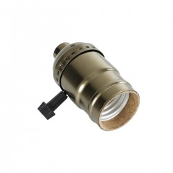 GLOBOSTAR® LAMPHOLDER 78964 Ντουί E27 με Διακόπτη On/Off IP20 Μπρούτζινο - Μ5.5 x Π3.6 x Υ7cm GLOBOSTAR® LAMPHOLDER 78964 Ντουί E27 με Διακόπτη On/Off IP20 Μπρούτζινο - Μ5.5 x Π3.6 x Υ7cm