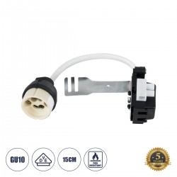 GLOBOSTAR® LAMPHOLDER 78950 Ντουί Gu10 Πορσελάνης με 15cm Καλώδιο σε Anti-Fire Protection High Resistance Tube & Κυτίο Συνδεσμολογίας - ᐊVDEᐅ Certified - IP20 - Μ15 x Π3.5 x Υ3.5cm GLOBOSTAR® LAMPHOLDER 78950 Ντουί Gu10 Πορσελάνης με 15cm Καλώδιο σε Anti-Fire Protection High Resistance Tube & Κυτίο Συνδεσμολογίας - ᐊVDEᐅ Certified - IP20 - Μ15 x Π3.5 x Υ3.5cm