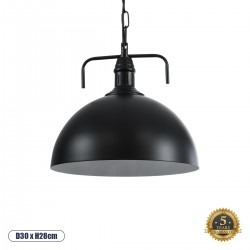 GLOBOSTAR® LARKIN 01175 Vintage Κρεμαστό Φωτιστικό Οροφής με Ντουί 1 x E27 AC 220-240V IP20 - Μαύρο - Μ30 x Π30 x Y28cm GLOBOSTAR® LARKIN 01175 Vintage Κρεμαστό Φωτιστικό Οροφής με Ντουί 1 x E27 AC 220-240V IP20 - Μαύρο - Μ30 x Π30 x Y28cm