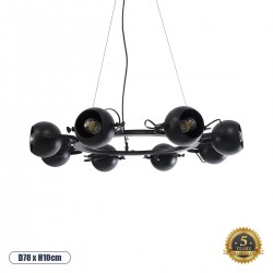 GLOBOSTAR® LINNYA 01219 Μοντέρνο Κρεμαστό Φωτιστικό Οροφής με Ντουί 8 x E27 AC 220-240V IP20 - Μαύρο - Μ78 x Π78 x Υ10cm GLOBOSTAR® LINNYA 01219 Μοντέρνο Κρεμαστό Φωτιστικό Οροφής με Ντουί 8 x E27 AC 220-240V IP20 - Μαύρο - Μ78 x Π78 x Υ10cm