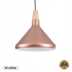 GLOBOSTAR® FERCLA 01224 Μοντέρνο Κρεμαστό Φωτιστικό Οροφής με Ντουί 1 x E27 AC 220-240V IP20 - Χάλκινο & Λευκό - Μ27 x Π27 x Υ25cm GLOBOSTAR® FERCLA 01224 Μοντέρνο Κρεμαστό Φωτιστικό Οροφής με Ντουί 1 x E27 AC 220-240V IP20 - Χάλκινο & Λευκό - Μ27 x Π27 x Υ25cm