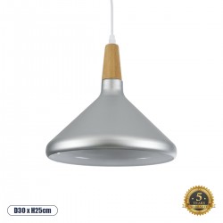 GLOBOSTAR® FELICITA 01277 Μοντέρνο Κρεμαστό Φωτιστικό Οροφής με Ντουί 1 x E27 AC 220-240V IP20 - Ασημί & Μπεζ - Μ30 x Π30 x Υ25cm GLOBOSTAR® FELICITA 01277 Μοντέρνο Κρεμαστό Φωτιστικό Οροφής με Ντουί 1 x E27 AC 220-240V IP20 - Ασημί & Μπεζ - Μ30 x Π30 x Υ25cm