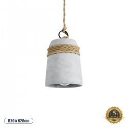 GLOBOSTAR® TRIBECA 01319 Boho Κρεμαστό Φωτιστικό Οροφής με Ντουί 1 x E27 AC 220-240V IP20 - Γκρι & Μπεζ - Μ20 x Π20 x Υ26cm GLOBOSTAR® TRIBECA 01319 Boho Κρεμαστό Φωτιστικό Οροφής με Ντουί 1 x E27 AC 220-240V IP20 - Γκρι & Μπεζ - Μ20 x Π20 x Υ26cm