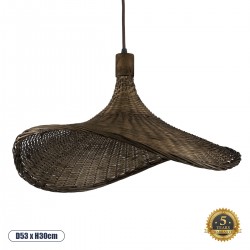 GLOBOSTAR® CUBA 01720 Boho Κρεμαστό Φωτιστικό Οροφής με Ντουί 1 x E27 AC 220-240V IP20 - Καφέ - Μ53 x Π53 x Υ30cm GLOBOSTAR® CUBA 01720 Boho Κρεμαστό Φωτιστικό Οροφής με Ντουί 1 x E27 AC 220-240V IP20 - Καφέ - Μ53 x Π53 x Υ30cm