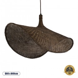 GLOBOSTAR® CUBA 01768 Boho Κρεμαστό Φωτιστικό Οροφής με Ντουί 1 x E27 AC 220-240V IP20 - Καφέ - Μ80 x Π80 x Υ49cm GLOBOSTAR® CUBA 01768 Boho Κρεμαστό Φωτιστικό Οροφής με Ντουί 1 x E27 AC 220-240V IP20 - Καφέ - Μ80 x Π80 x Υ49cm