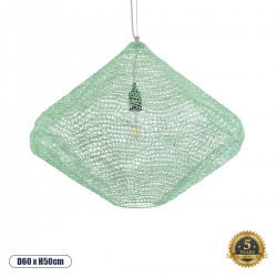 GLOBOSTAR® KENTUCKY 01866 Vintage Κρεμαστό Φωτιστικό Οροφής με Ντουί 1 x E27 AC 220-240V IP20 - Τιρκουάζ - Μ60 x Π60 x Υ50cm GLOBOSTAR® KENTUCKY 01866 Vintage Κρεμαστό Φωτιστικό Οροφής με Ντουί 1 x E27 AC 220-240V IP20 - Τιρκουάζ - Μ60 x Π60 x Υ50cm