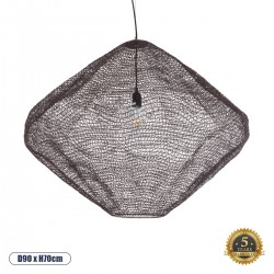 GLOBOSTAR® KENTUCKY 01869 Vintage Κρεμαστό Φωτιστικό Οροφής με Ντουί 1 x E27 AC 220-240V IP20 - Καφέ - Μ90 x Π90 x Υ70cm GLOBOSTAR® KENTUCKY 01869 Vintage Κρεμαστό Φωτιστικό Οροφής με Ντουί 1 x E27 AC 220-240V IP20 - Καφέ - Μ90 x Π90 x Υ70cm
