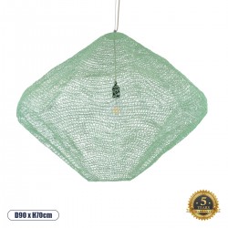 GLOBOSTAR® KENTUCKY 01870 Vintage Κρεμαστό Φωτιστικό Οροφής με Ντουί 1 x E27 AC 220-240V IP20 - Τιρκουάζ - Μ90 x Π90 x Υ70cm GLOBOSTAR® KENTUCKY 01870 Vintage Κρεμαστό Φωτιστικό Οροφής με Ντουί 1 x E27 AC 220-240V IP20 - Τιρκουάζ - Μ90 x Π90 x Υ70cm