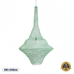 GLOBOSTAR® KENTUCKY 01879 Vintage Κρεμαστό Φωτιστικό Οροφής με Ντουί 1 x E27 AC 220-240V IP20 - Τιρκουάζ - Μ80 x Π80 x Υ140cm GLOBOSTAR® KENTUCKY 01879 Vintage Κρεμαστό Φωτιστικό Οροφής με Ντουί 1 x E27 AC 220-240V IP20 - Τιρκουάζ - Μ80 x Π80 x Υ140cm