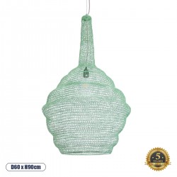GLOBOSTAR® KENTUCKY 01885 Vintage Κρεμαστό Φωτιστικό Οροφής με Ντουί 1 x E27 AC 220-240V IP20 - Τιρκουάζ - Μ60 x Π60 x Υ90cm GLOBOSTAR® KENTUCKY 01885 Vintage Κρεμαστό Φωτιστικό Οροφής με Ντουί 1 x E27 AC 220-240V IP20 - Τιρκουάζ - Μ60 x Π60 x Υ90cm