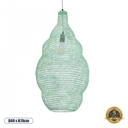 GLOBOSTAR® KENTUCKY 01897 Vintage Κρεμαστό Φωτιστικό Οροφής με Ντουί 1 x E27 AC 220-240V IP20 - Τιρκουάζ - Μ40 x Π40 x Υ70cm GLOBOSTAR® KENTUCKY 01897 Vintage Κρεμαστό Φωτιστικό Οροφής με Ντουί 1 x E27 AC 220-240V IP20 - Τιρκουάζ - Μ40 x Π40 x Υ70cm