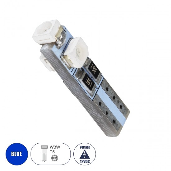 GloboStar® T5 81033 Λάμπα Αυτοκινήτου LED 3xSMD1210 0.48W 18lm 360° DC 12-16V IP20 Φ0.6 x Υ2cm Μπλε GloboStar® T5 81033 Λάμπα Αυτοκινήτου LED 3xSMD1210 0.48W 18lm 360° DC 12-16V IP20 Φ0.6 x Υ2cm Μπλε