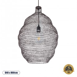 GLOBOSTAR® KENTUCKY 01899 Vintage Κρεμαστό Φωτιστικό Οροφής με Ντουί 1 x E27 AC 220-240V IP20 - Καφέ - Μ40 x Π40 x Y60cm GLOBOSTAR® KENTUCKY 01899 Vintage Κρεμαστό Φωτιστικό Οροφής με Ντουί 1 x E27 AC 220-240V IP20 - Καφέ - Μ40 x Π40 x Y60cm